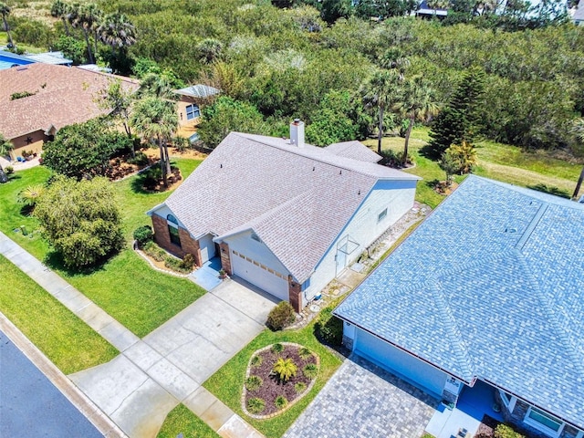view from above of property