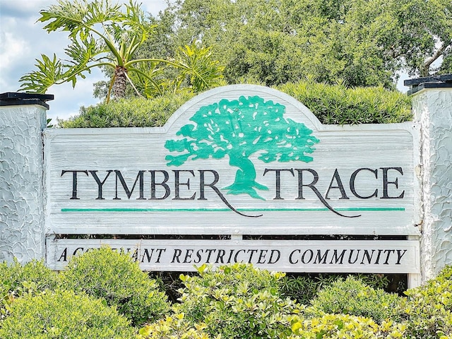 view of community sign