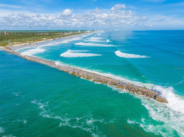 aerial view of expansive coastline