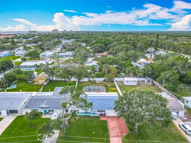 aerial view of residential area
