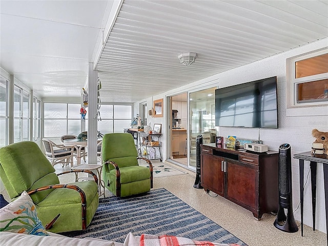 view of sunroom