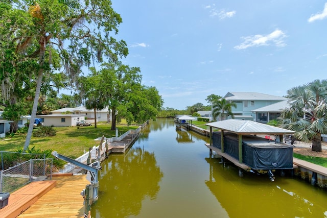 184 Azalea Rd, Edgewater, FL 32141 - dock area featuring a water view