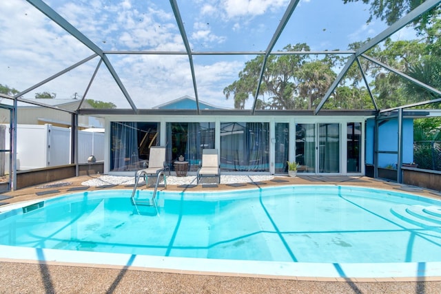 184 Azalea Rd, Edgewater, FL 32141 - outdoor pool featuring a patio and a lanai
