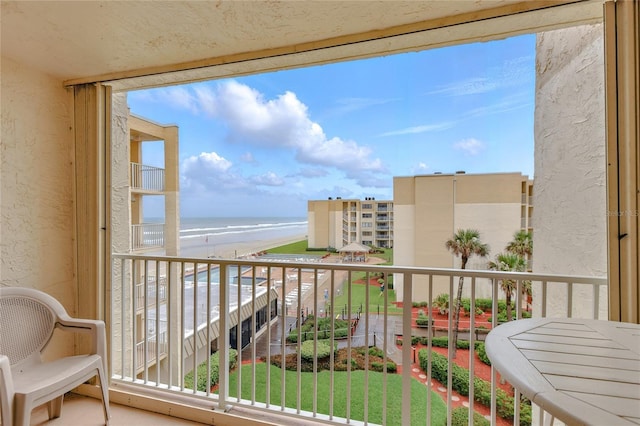 4175 S Atlantic Ave Unit 4050, New Smyrna Beach, FL 32169 - balcony featuring view of water and beach