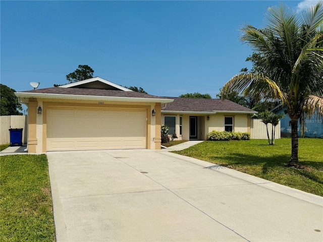 3303 Victory Palm Dr, Edgewater, FL 32141 - ranch-style home featuring stucco siding, driveway, and a garage