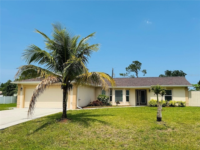 3303 Victory Palm Dr, Edgewater, FL 32141 - ranch-style house featuring stucco siding, driveway, and an attached garage
