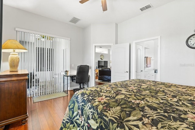637 Marisol Dr, New Smyrna Beach, FL 32168 - bedroom featuring hardwood / wood-style flooring and ceiling fan