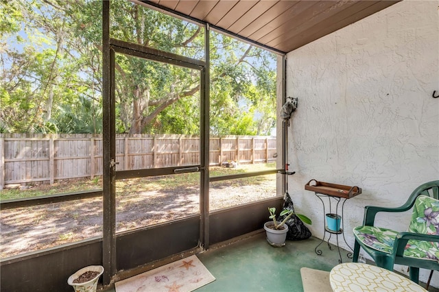 view of sunroom