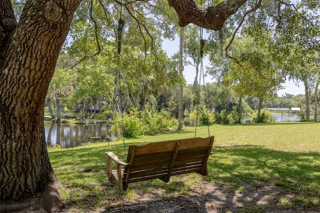 4580 Lake James Cir, Edgewater, FL 32141 - surrounding community featuring a water view and a yard