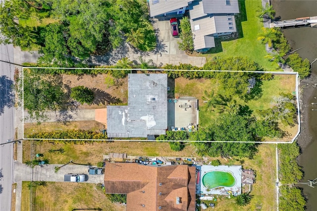 2576 Sunset Dr, New Smyrna Beach, FL 32168 - aerial view of property's location featuring property boundaries highlighted and a pool area