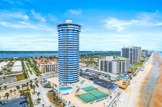 2625 S Atlantic Ave Unit 18Nw, Daytona Beach, FL 32118 - view of urban area with waterfront with a beach
