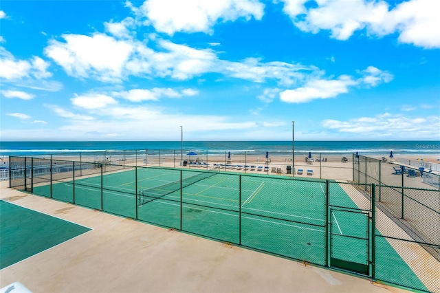 2625 S Atlantic Ave Unit 18Nw, Daytona Beach, FL 32118 - view of pool featuring a tennis court, fence, and a water view