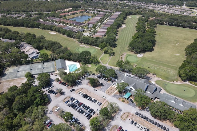 1442 Carlow Cir, Ormond Beach, FL 32174 - aerial view of property and surrounding area with a local golf course and a nearby body of water