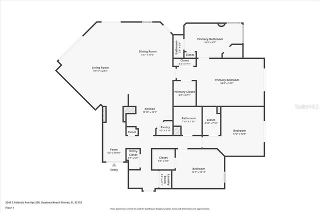 3245 S Atlantic Ave Unit 208, Daytona Beach, FL 32118 - home floor plan