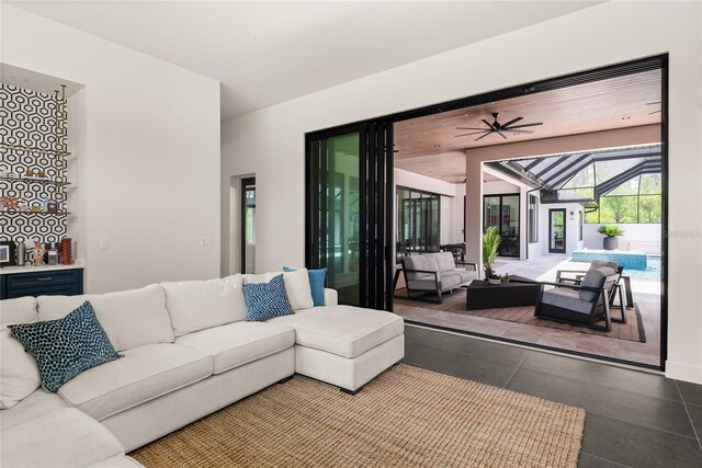 1624 Turnbull Crossings Dr, New Smyrna Beach, FL 32168 - living room with a ceiling fan