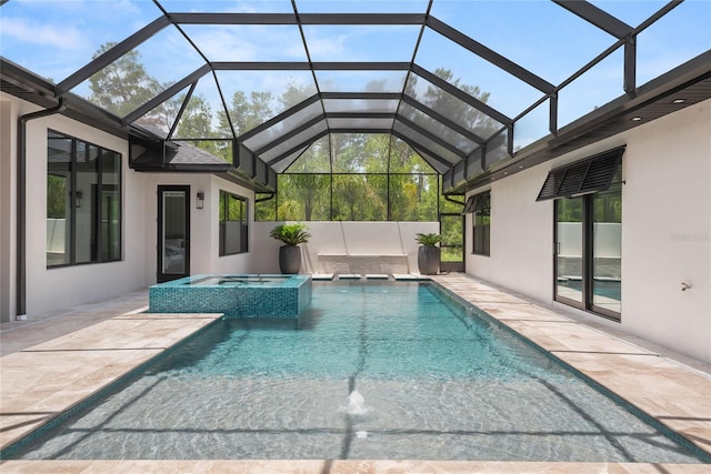 1624 Turnbull Crossings Dr, New Smyrna Beach, FL 32168 - view of pool featuring a patio and a pool with connected hot tub