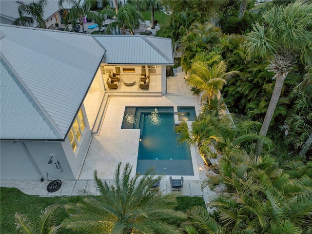 102 Inlet Shores Dr, New Smyrna Beach, FL 32168 - aerial view of property and surrounding area featuring a pool area
