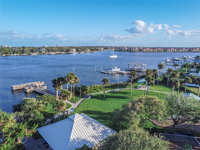 306 Sheldon St, New Smyrna Beach, FL 32168 - water view with a floating dock