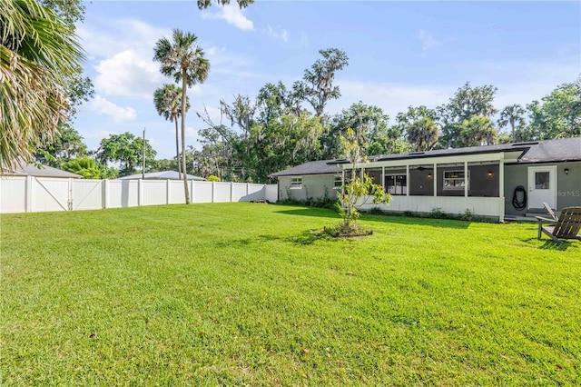 1144 Corbin Park Rd, New Smyrna Beach, FL 32168 - view of yard with a sunroom