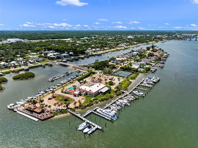 1215 Commodore Dr, New Smyrna Beach, FL 32168 - bird's eye view of a large body of water and a marina