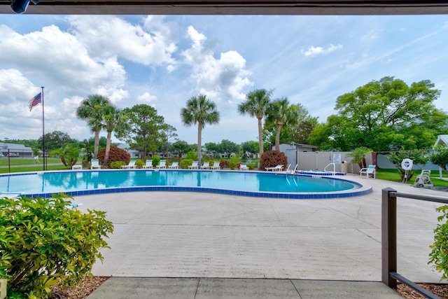 488 Shorewood Ln, New Smyrna Beach, FL 32168 - community pool featuring a patio area