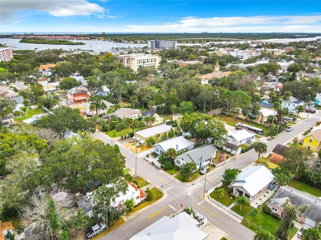 216 Murray St, New Smyrna Beach, FL 32168 - aerial perspective of suburban area with a large body of water