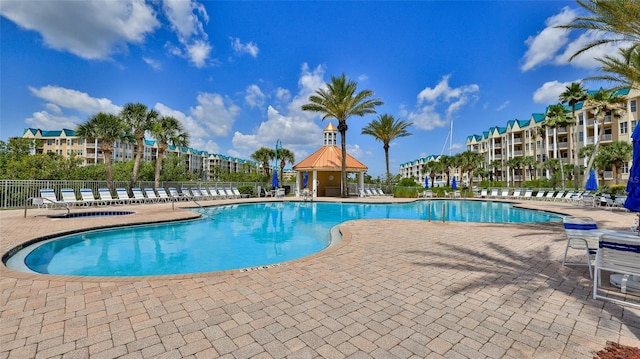 4620 Riverwalk Village Ct Unit 7306, Ponce Inlet, FL 32127 - community pool featuring a patio area and a gazebo