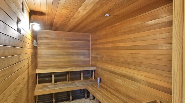 4620 Riverwalk Village Ct Unit 7306, Ponce Inlet, FL 32127 - relaxing sauna / steam room with wooden walls and wood ceiling