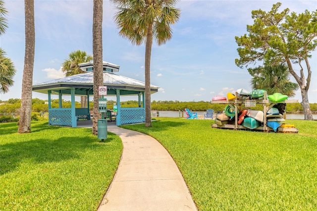 76 Heather Point Ct, New Smyrna Beach, FL 32169 - view of green lawn featuring a gazebo