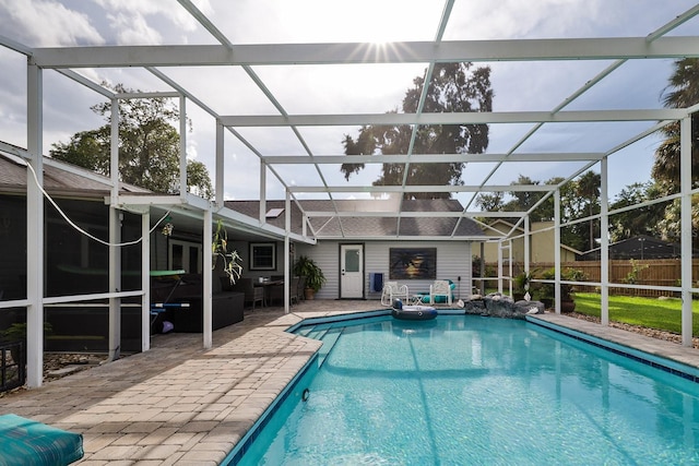 475 Spruceview Dr, Port Orange, FL 32127 - view of pool with a patio area and glass enclosure