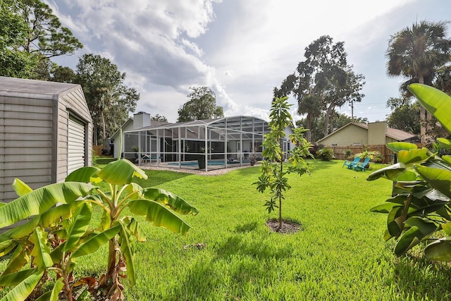 475 Spruceview Dr, Port Orange, FL 32127 - view of yard with glass enclosure
