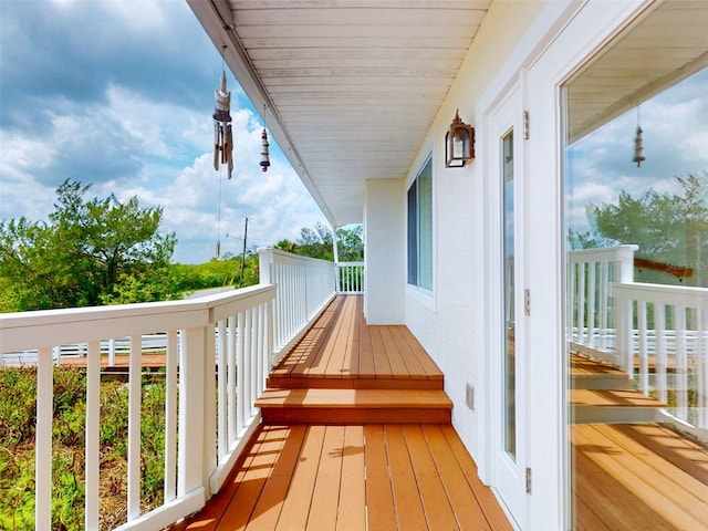 2950 Sunset Dr, New Smyrna Beach, FL 32168 - view of wooden deck
