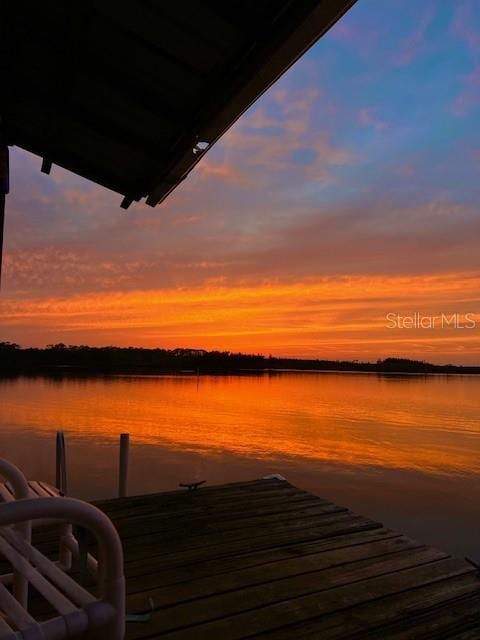 2950 Sunset Dr, New Smyrna Beach, FL 32168 - dock featuring a water view