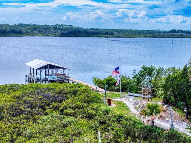2950 Sunset Dr, New Smyrna Beach, FL 32168 - dock area featuring a water view