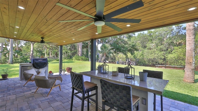 798 Fairway Dr, New Smyrna Beach, FL 32168 - view of patio featuring a ceiling fan
