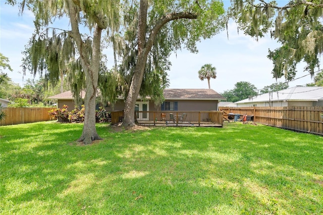 1723 Needle Palm Dr, Edgewater, FL 32132 - fenced backyard featuring a deck