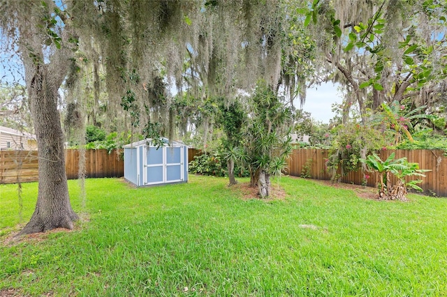 1723 Needle Palm Dr, Edgewater, FL 32132 - fenced backyard featuring a shed