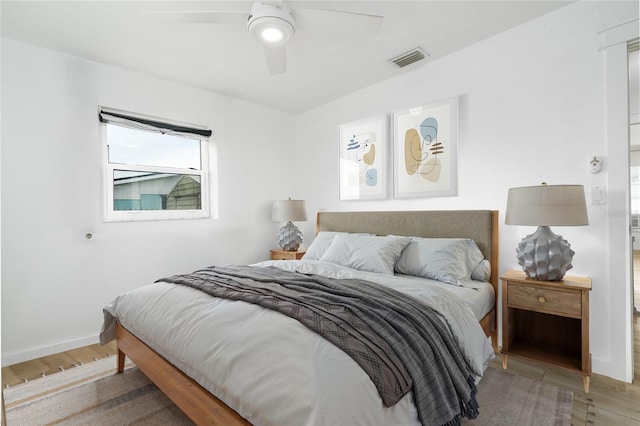25 Dolphin Ave, Ormond Beach, FL 32176 - bedroom featuring light wood-style flooring and ceiling fan