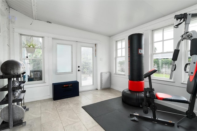 25 Dolphin Ave, Ormond Beach, FL 32176 - workout area with light tile patterned floors