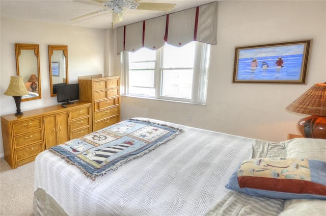 4435 S Atlantic Ave Unit 416, Port Orange, FL 32127 - carpeted bedroom with ceiling fan