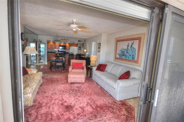 4435 S Atlantic Ave Unit 416, Port Orange, FL 32127 - living area with a ceiling fan