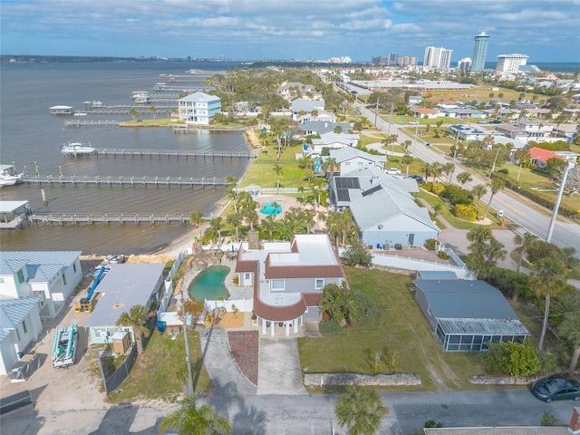 2900 S Peninsula Dr, Daytona Beach, FL 32118 - aerial overview of property's location featuring a pool and a nearby body of water