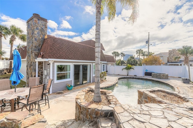 2900 S Peninsula Dr, Daytona Beach, FL 32118 - view of swimming pool featuring a fenced backyard and a patio area