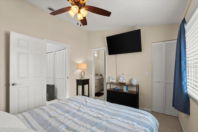 140 Limewood Pl Unit C, Ormond Beach, FL 32174 - bedroom featuring carpet flooring, baseboards, and ceiling fan