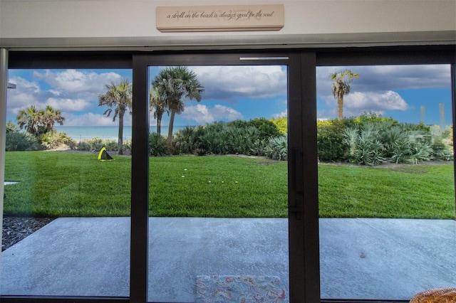 5301 S Atlantic Ave Unit 140, New Smyrna Beach, FL 32169 - doorway featuring a water view