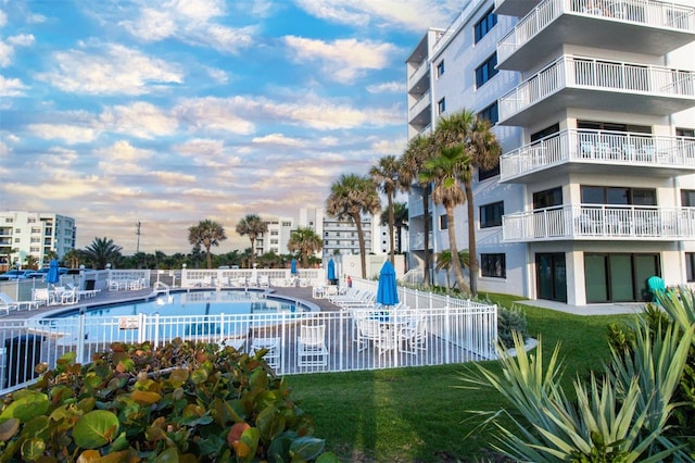 5301 S Atlantic Ave Unit 140, New Smyrna Beach, FL 32169 - community pool with a yard