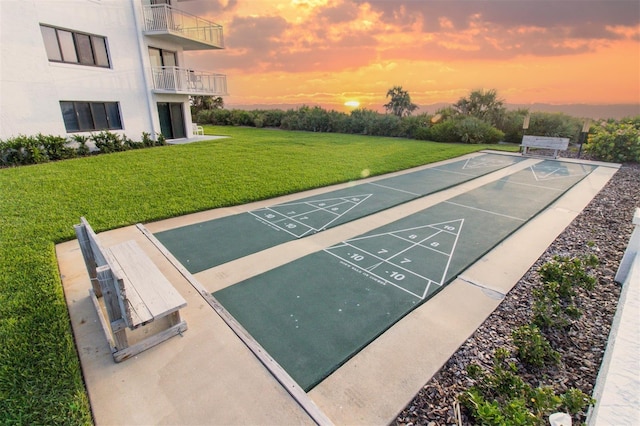 5301 S Atlantic Ave Unit 140, New Smyrna Beach, FL 32169 - view of community with a yard and shuffleboard
