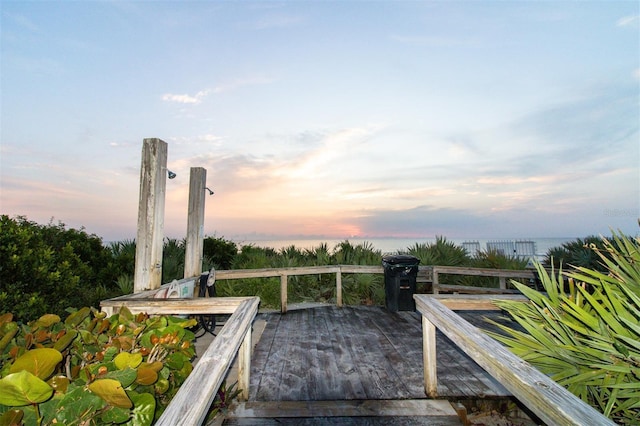 5301 S Atlantic Ave Unit 140, New Smyrna Beach, FL 32169 - view of patio terrace at dusk