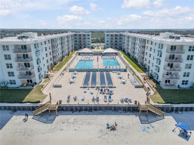 4151 S Atlantic Ave Unit 3090, New Smyrna Beach, FL 32169 - drone / aerial view of a pool and apartment complex / building