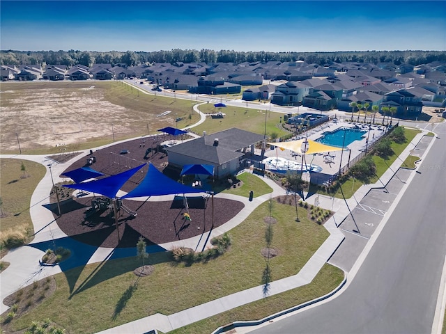 7223 SW 61st Pl, Ocala, FL 34474 - aerial perspective of suburban area featuring a pool